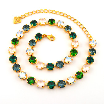 Gold | Lucky Green | 8.5mm Crystal Jewelry