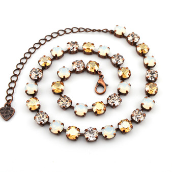 Antique Copper | Copper Shadow | 8.5mm Crystal Jewelry