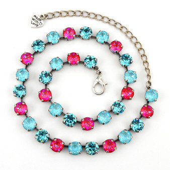 Antique Silver | Turquoise Glow | 8.5mm Crystal Jewelry