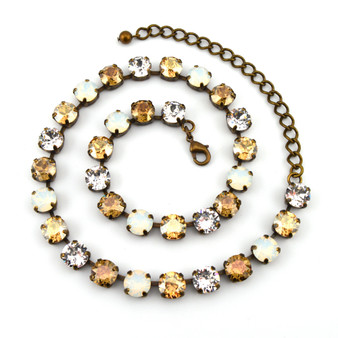 Antique Brass | Candlelight | 8.5mm Crystal Jewelry