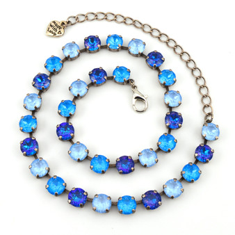 Antique Silver | Blue Spark | 8.5mm Crystal Jewelry