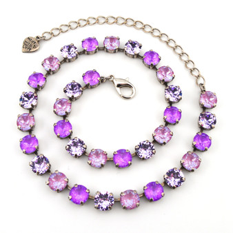 Antique Silver | Violet Vibes | 8.5mm Crystal Jewelry