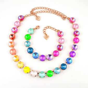Rose Gold | Pastel Glam | 3/4 Length | 12mm Crystal Jewelry