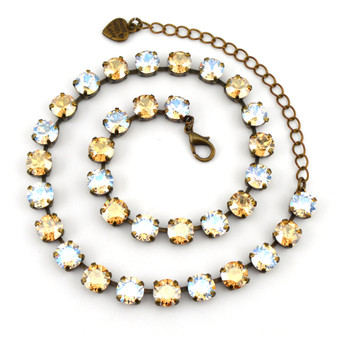 Antique Brass | Champagne Toast | 8.5mm Crystal Jewelry