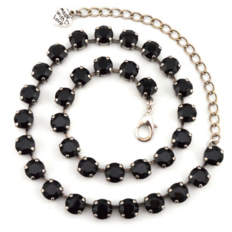 Antique Silver | Jet | 8.5mm Crystal Jewelry