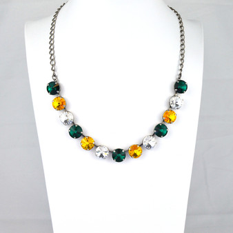 Warrior Spirit 1/2 Length Necklace in Antique Silver