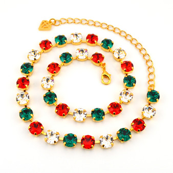 Gold | Christmas Sparkle | 8.5mm Crystal Jewelry