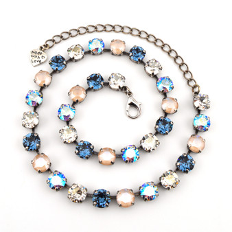 Antique Silver | Bashful Blues | 8.5mm Crystal Jewelry