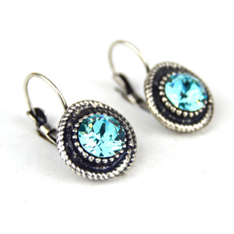 Light Turquoise in Antique Silver