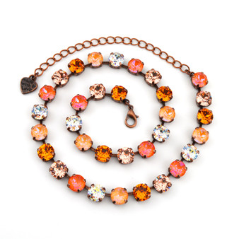 Antique Copper | Orange Glow | 8.5mm Crystal Jewelry