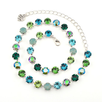 Shiny Silver | Sea Foam | 8.5mm Crystal Jewelry