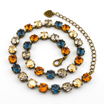 Fall Flannel 8mm Austrian Crystal Jewelry Necklace