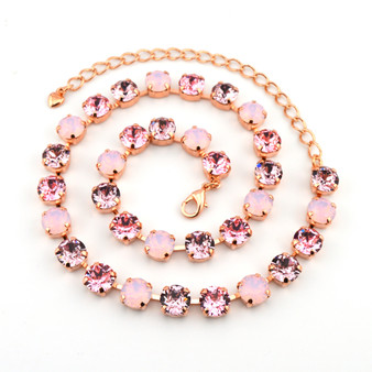 Pure Radiance 8.5mm Austrian Crystal Necklace in Rose Gold