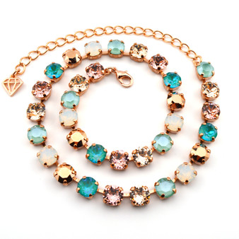 Rose Gold | Mojito Mint | 8.5mm Crystal Jewelry