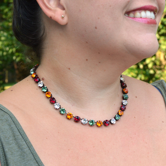 Antique Copper | Autumn Breeze | 8.5mm Crystal Jewelry Necklace