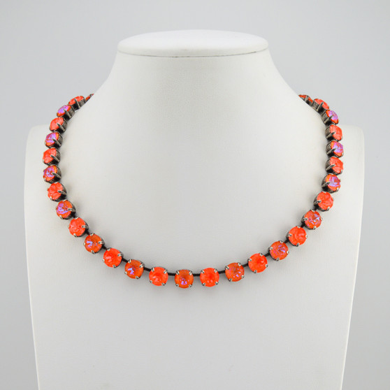Antique Silver | Citrus Bliss | 8.5mm Crystal Jewelry Necklace