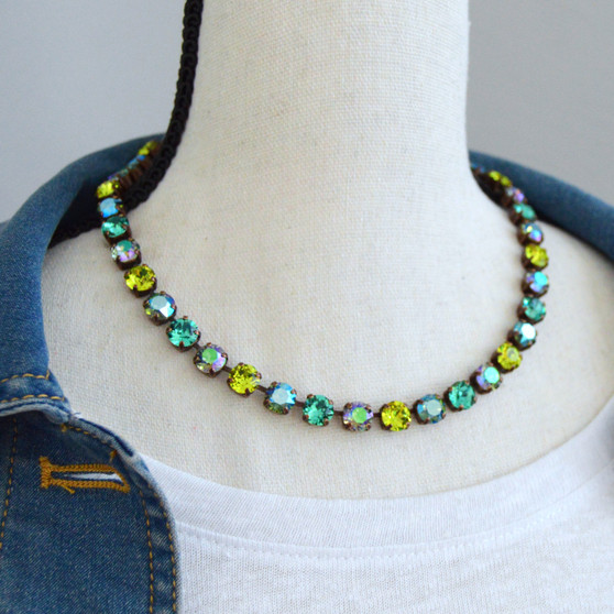 Antique Copper | Oasis | 8.5mm Crystal Necklace