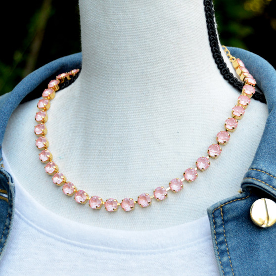 Gold | Flamingo Ignite | 8.5mm Crystal Jewelry Necklace