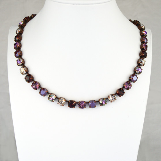 Antique Copper | Burgundy Delite | 8.5mm Crystal Jewelry