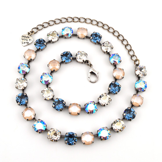 Antique Silver | Bashful Blues | 8.5mm Crystal Jewelry