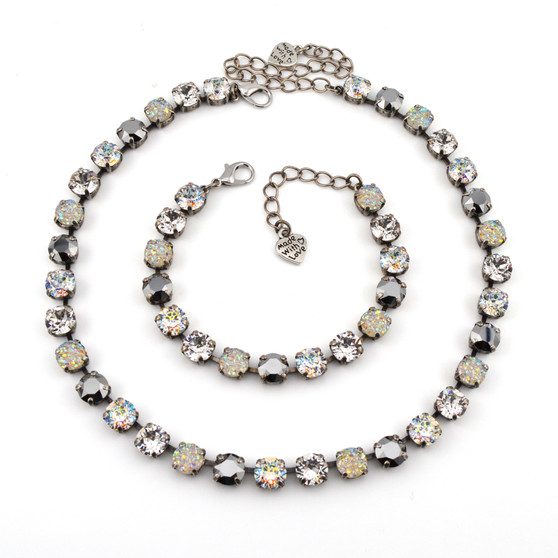 Antique Silver | Chrome Sparkle | 8.5mm Crystal Jewelry