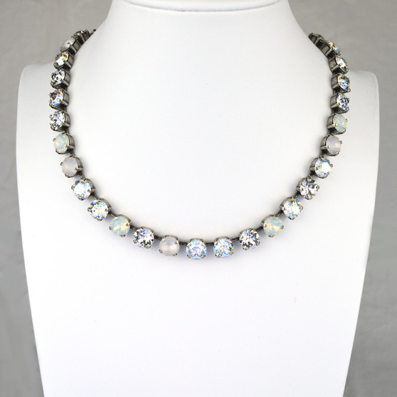 Antique Silver | Clear Clouds | 8.5mm Crystal Jewelry