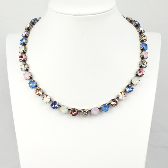 Antique Silver | Baby Bliss | 8.5mm Crystal Necklace