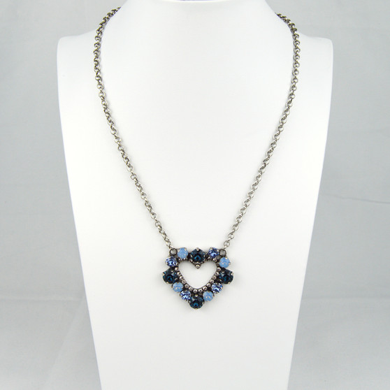 Carolina Sky - Hollow Heart Pendant Necklace