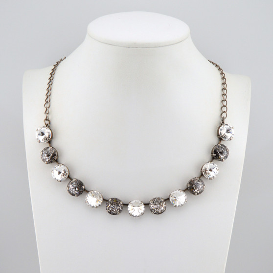 Smoke & Mirrors Half Length Necklace in Antique Silver