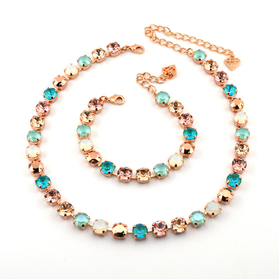 Rose Gold | Mojito Mint | 8.5mm Crystal Jewelry