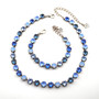 Antique Silver | Bluebell | 8.5mm Crystal Necklace & Bracelet