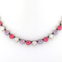 Floral Frost 8mm Austrian Crystal Jewelry Necklace Bracelet in Antique Silver