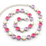 Rhodium | Floral Frost 8mm Austrian Crystal Jewelry Necklace Bracelet
