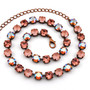 Antique Copper | Coral Queen | 8.5mm Crystal Necklace
