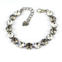 Antique Silver - Smoke & Mirrors - 8.5mm Crystal Jewelry Bracelet
