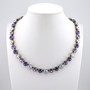 Antique Silver - Perfectly Purple - 8.5mm Crystal Jewelry Necklace