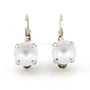 Rhodium | Crystal Matte | 8.5mm Crystal Drop Earrings