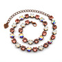 Necklace in Antique Copper - Rustic Pink