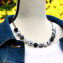 Pupply Love 1/2 Necklace in Antique Silver