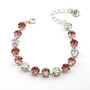 Shiny Silver | Blush Rose | 8.5mm Crystal Bracelet