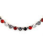 Crimson Twilight 8.5mm Austrian Crystal Jewelry Necklace/Bracelet in Antique Silver