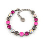 Antique Silver | Pinkalicious | 8.5mm Crystal Bracelet