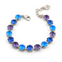 Rhodium | Blue Raspberry | 8.5mm Crystal Bracelet