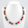 Mistletoe 3/4 Length Crystal Necklace in Antique Silver