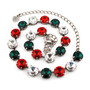 Mistletoe 3/4 Length Crystal Necklace in Antique Silver