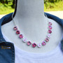 Shiny Silver | The Power of Pink | 1/2 Length | 12mm Necklace