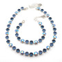Rhodium | Dazzling Denim | 8mm Crystal Jewelry