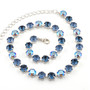 Rhodium | Dazzling Denim | 8mm Crystal Jewelry