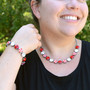 Peppermint Twist Half Length Necklace in Antique Silver