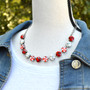 Peppermint Twist Half Length Necklace in Antique Silver